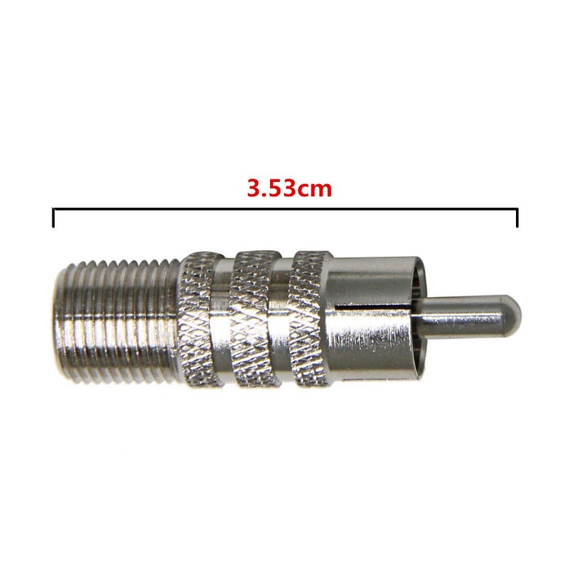 RFAdapter Coax to RCA Adapter, 2 Pack F Female to RCA Male Convertor, Coaxial Cable Connector for Subwoofer, Receiver, Game Console, TV, Monitor - Image 4